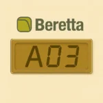 Display caldaia Beretta con errore A03