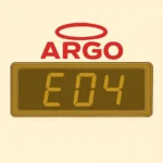 Schermo digitale ARGO con codice errore E04