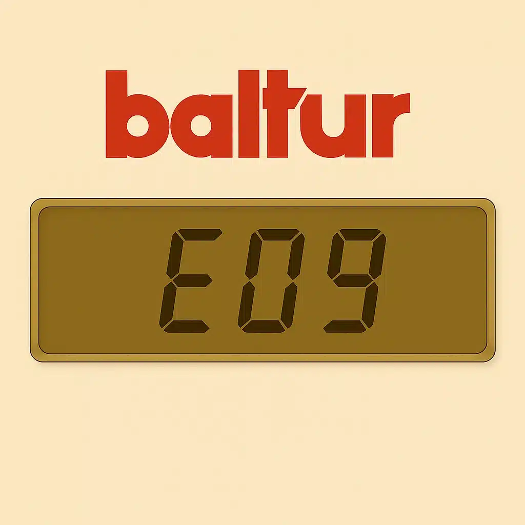 errore-e09-caldaia-baltur Display caldaia Baltur con codice errore E09