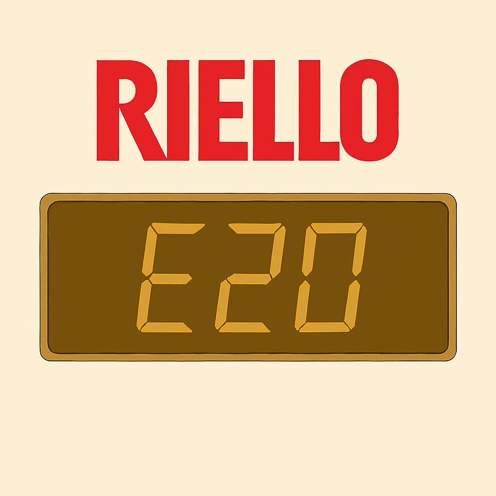 errore-e20-caldaia-riello. Errore E20 caldaia Riello su display digitale