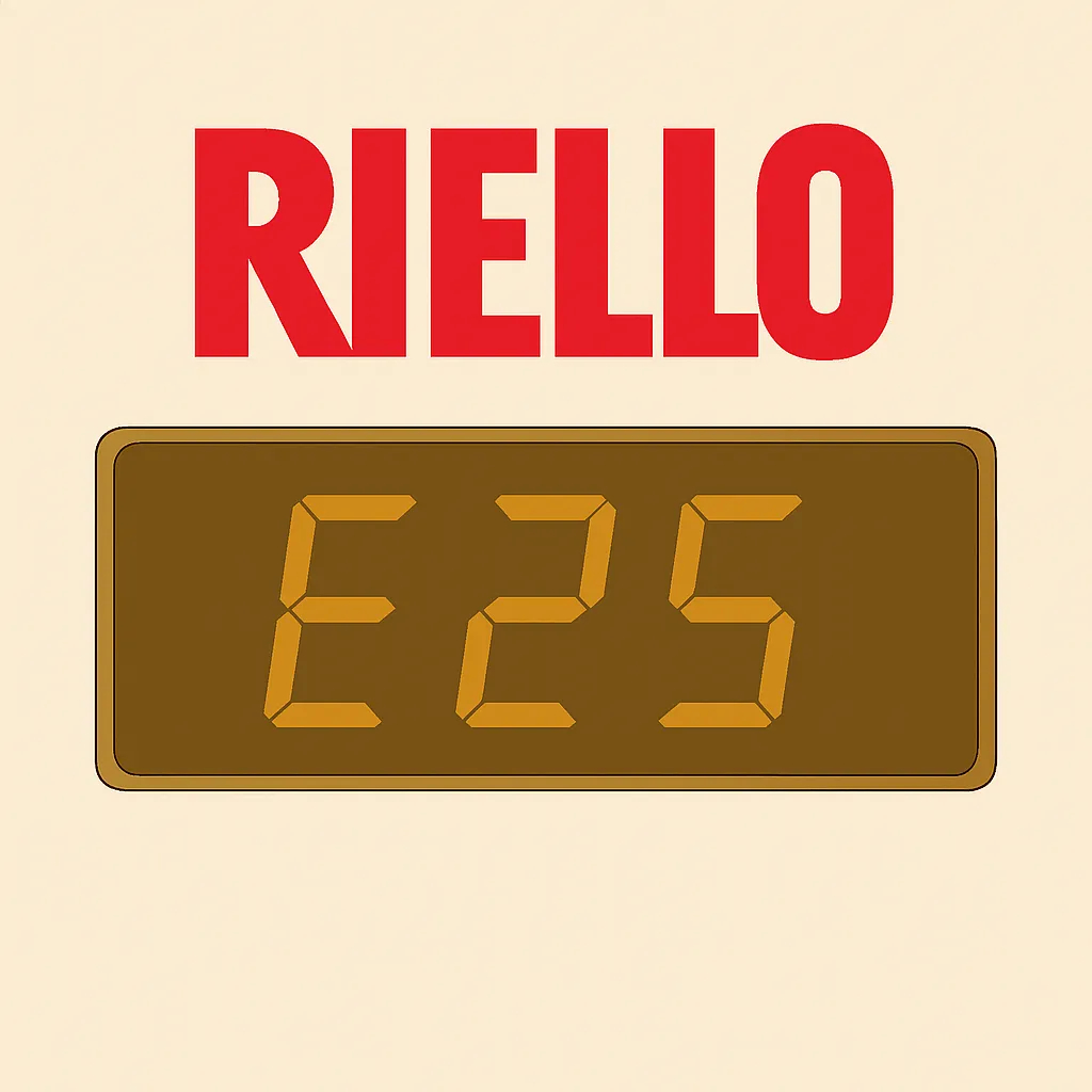 errore-e25-caldaia-riello. Errore E25 caldaia Riello su display digitale